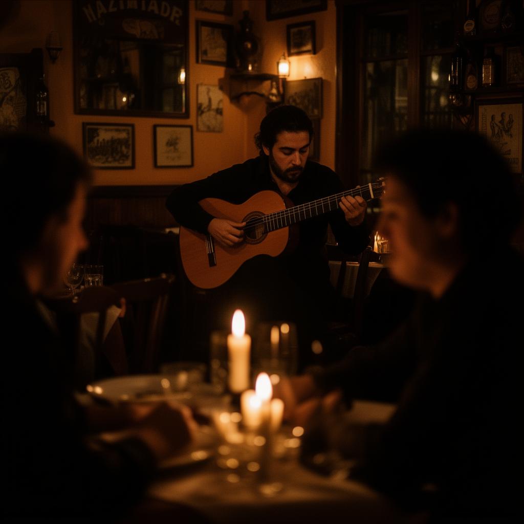 Live Portuguese guitar player